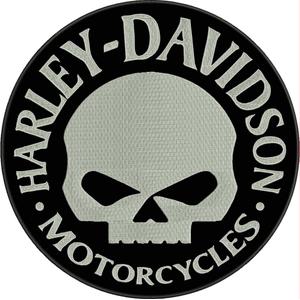 Patch H-D Motorcykler sort og hvid