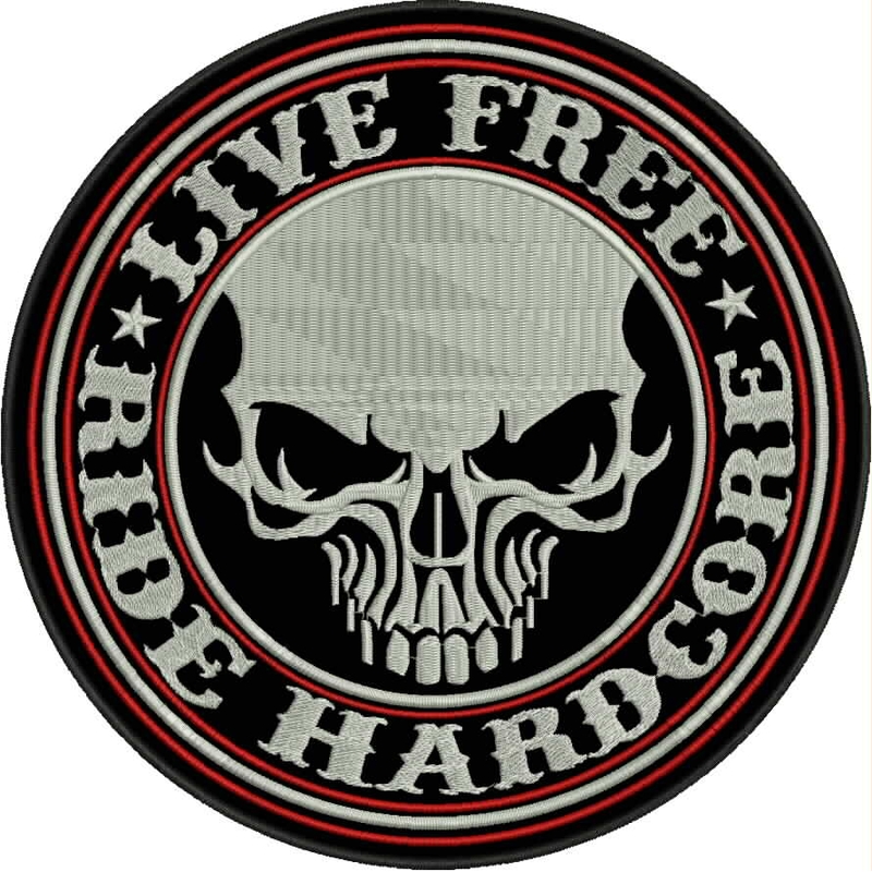 Patch Live free - Ride hardcore med rød detalje