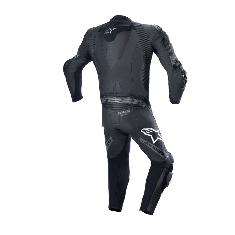 Alpinestars Missile 2 Ward sort og grå motorcykeloverall i læder