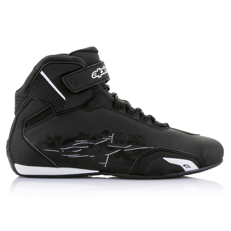 Alpinestars Sector motorcykelstøvler i sort og hvid