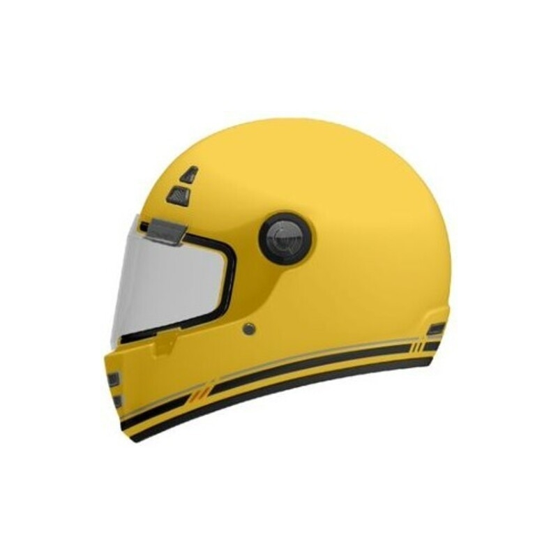 MT Jarama SV B2 integreret motorcykelhjelm mat gul
