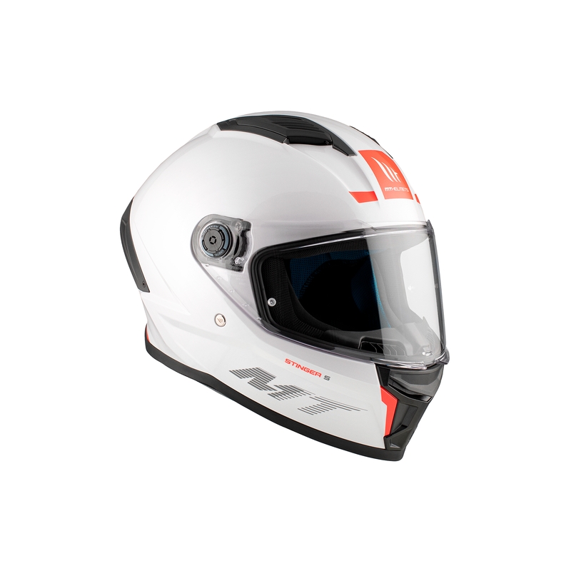 MT Stinger 2 Solid Gloss White Integral motorcykelhjelm