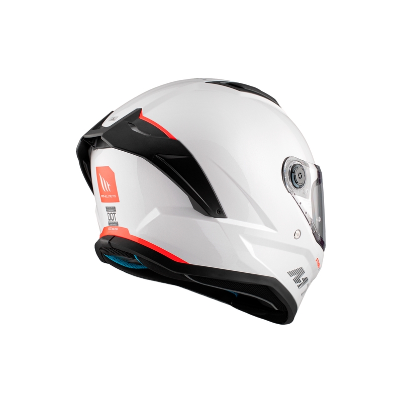 MT Stinger 2 Solid Gloss White Integral motorcykelhjelm