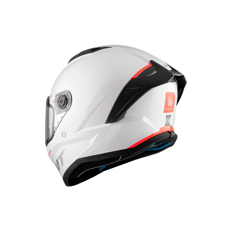 MT Stinger 2 Solid Gloss White Integral motorcykelhjelm