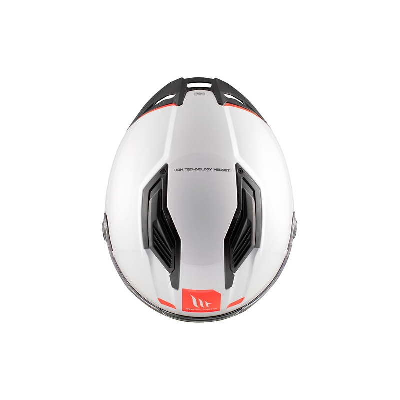 MT Stinger 2 Solid Gloss White Integral motorcykelhjelm