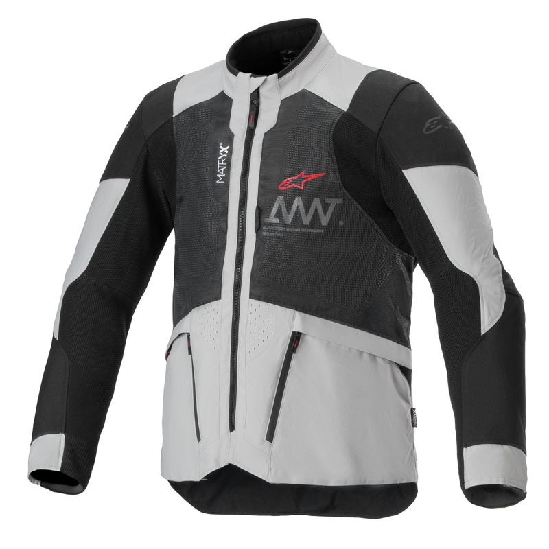 Alpinestars Amt 7 Air motorcykeljakke lysegrå-sort
