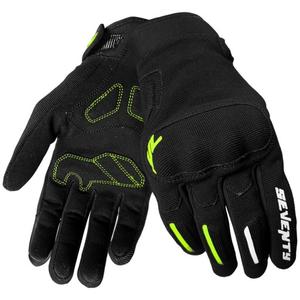 Motorcykelhandsker til kvinder Seventy Degrees SD-C42 Asphalt black-fluo yellow