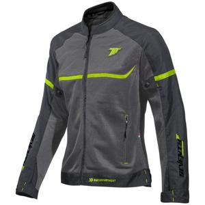 Motorcykeljakke til kvinder SEVENTY DEGREES SD-JR30.2 Mojave grey-fluo yellow