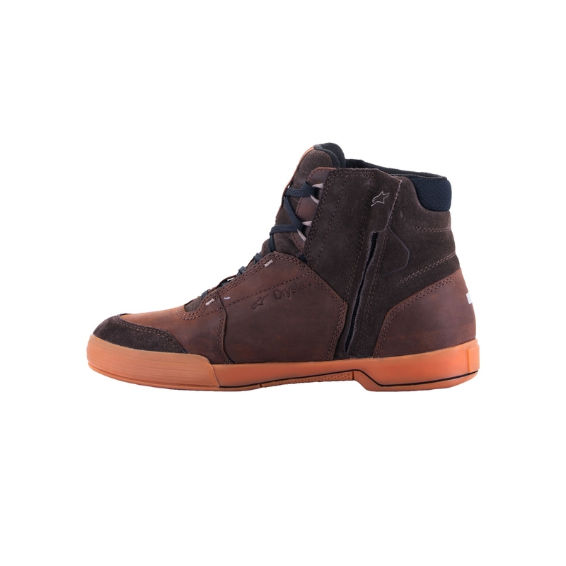 Alpinestars Chrome Crafted Drystar Brown Rubber motorcykelstøvler