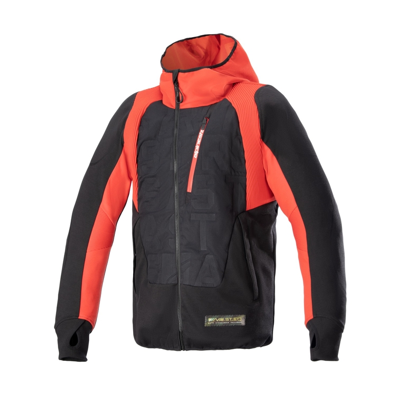 Alpinestars MO.ST.EQ Hybrid motorcykelsweatshirt sort-rød