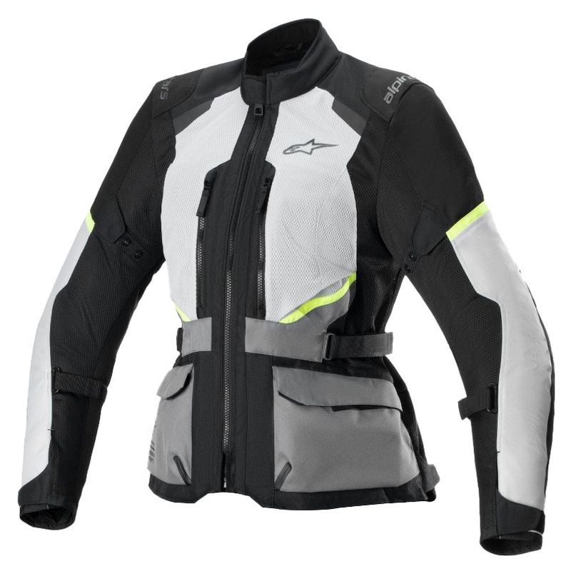 Alpinestars Stella Andes Air Drystar Light Grey-Dark Grey-Black-Fluo Yellow motorcykeljakke til kvinder