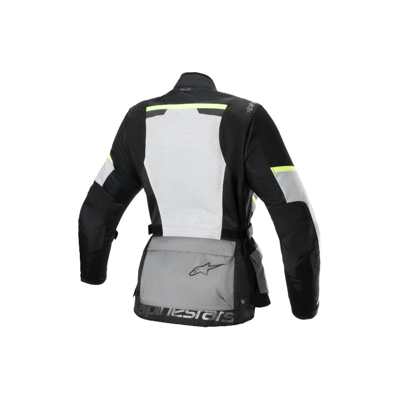Alpinestars Stella Andes Air Drystar Light Grey-Dark Grey-Black-Fluo Yellow motorcykeljakke til kvinder
