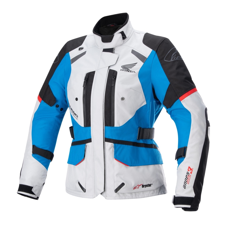 Alpinestar Stella Andes Drystar Honda Grey-Black-Blue-Red motorcykeljakke til kvinder 23 - Quality II
