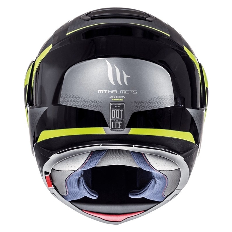 Vyklápěcí přilba na motorku MT Atom Tarmac černá matná-fluo žlutá výprodej