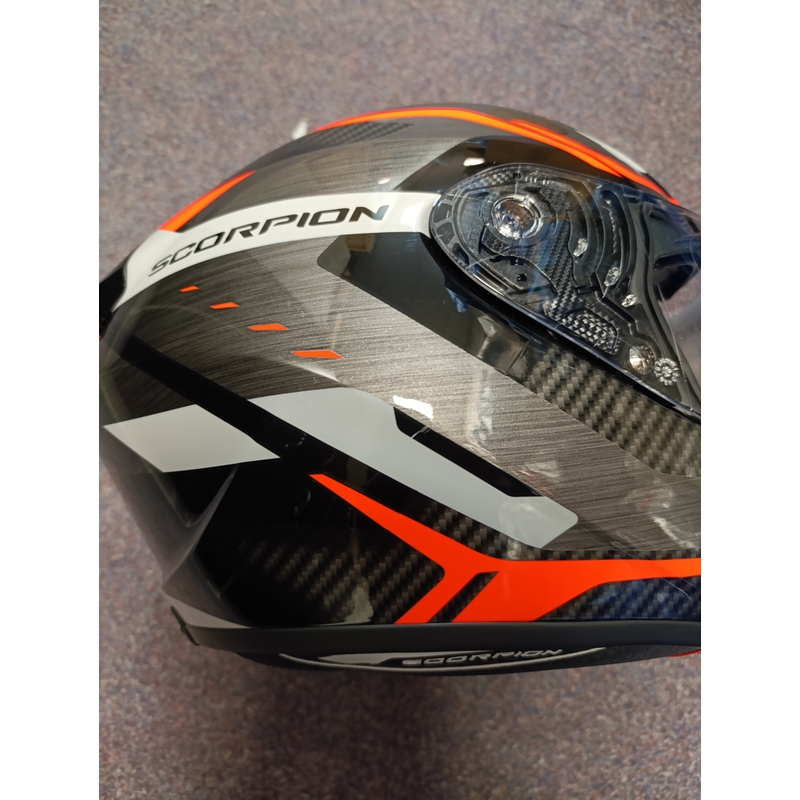 Integreret motorcykelhjelm Scorpion EXO-1400 EVO II AIR ACCORD grå-rød - kvalitet II