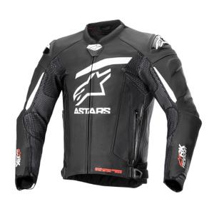 Alpinestars GP Plus R 4 Rideknit motorcykeljakke i sort og hvidt læder