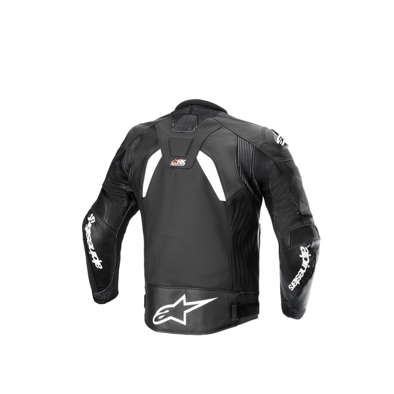 Alpinestars GP Plus R 4 Rideknit motorcykeljakke i sort og hvidt læder