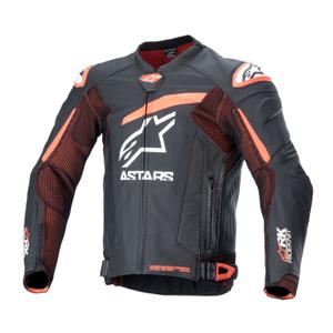 Alpinestars GP Plus R 4 Rideknit Black-Fluo Red-White motorcykeljakke i læder