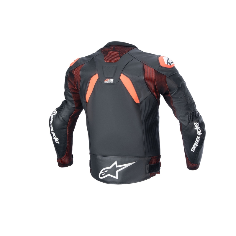Alpinestars GP Plus R 4 Rideknit Black-Fluo Red-White motorcykeljakke i læder