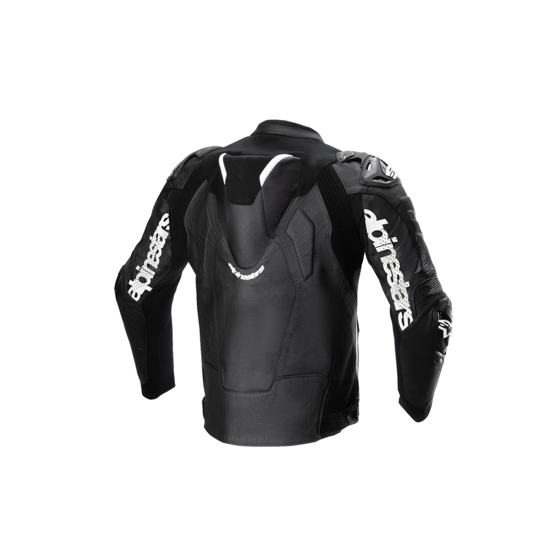 Alpinestars Atem 5 sort og hvid motorcykeljakke i læder