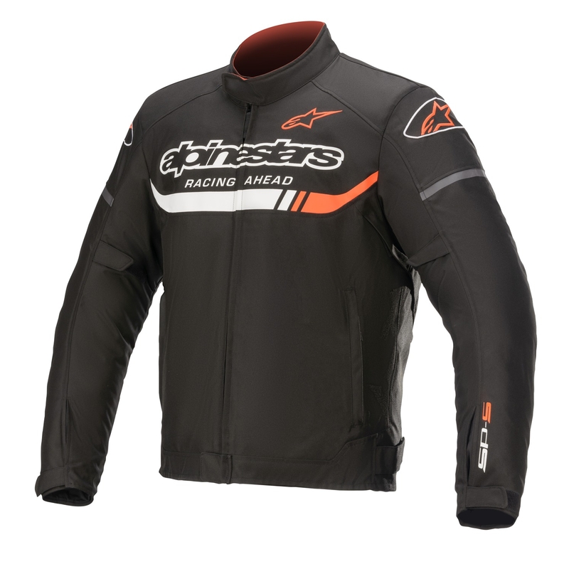 Alpinestars T-SP S Ignition Waterproof Black-White-Fluo Red motorcykeljakke