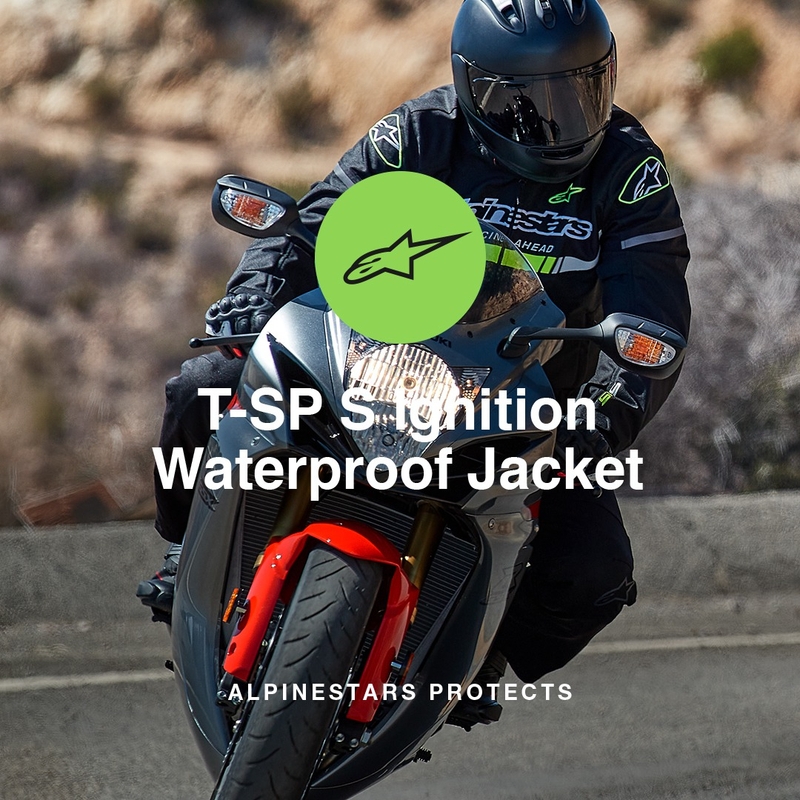 Alpinestars T-SP S Ignition Waterproof Black-White-Fluo Red motorcykeljakke