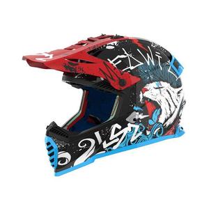 Motocrosshjelm til børn LS2 MX437 Fast EVO Mini Starmaw sort