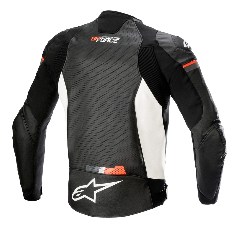 Alpinestars GP Force Airflow Black-White-Fluo Red motorcykeljakke i læder
