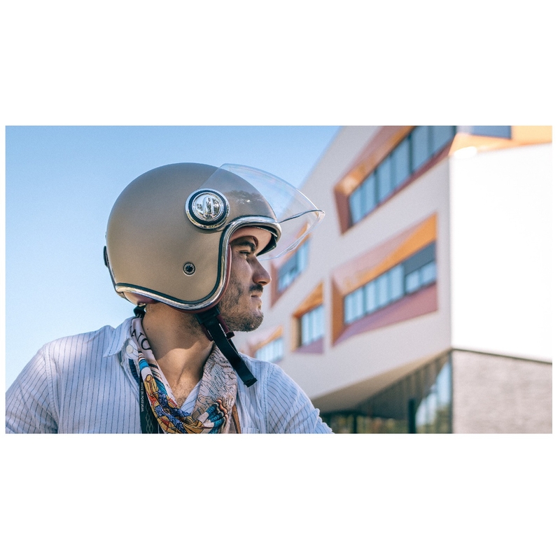 Åben motorcykelhjelm NOX PREMIUM Heritage mat sort