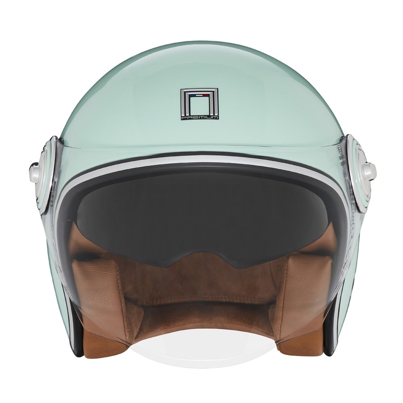NOX PREMIUM Heritage åben motorcykelhjelm pastelgrøn