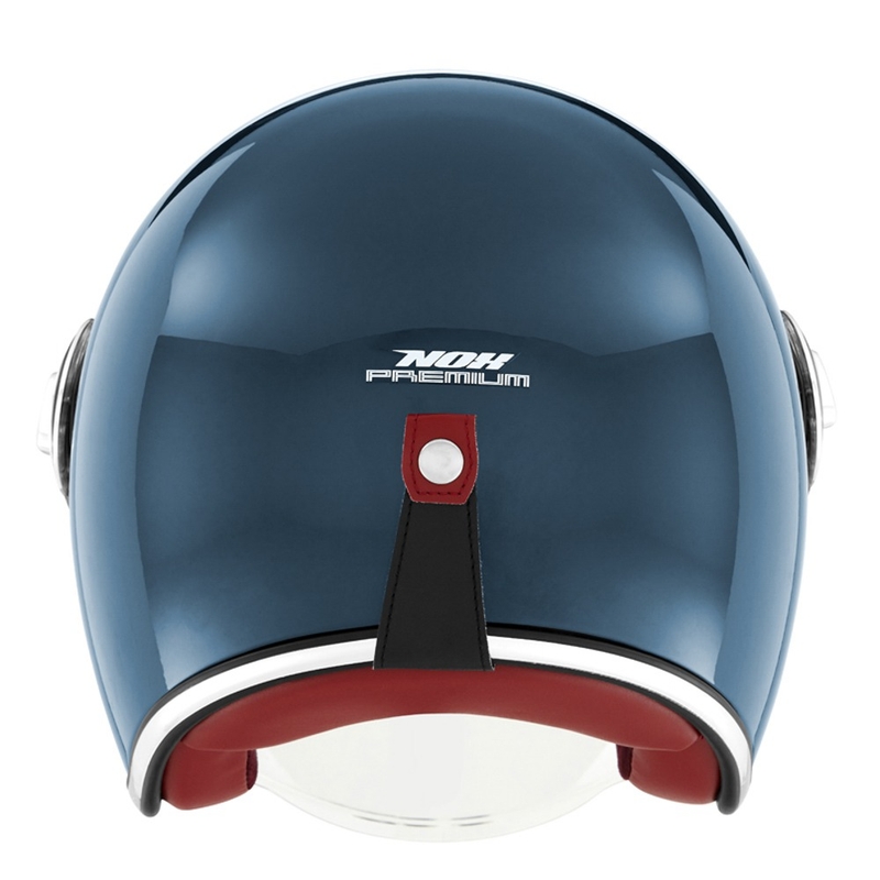 Åben motorcykelhjelm NOX PREMIUM Heritage petroleumsblå