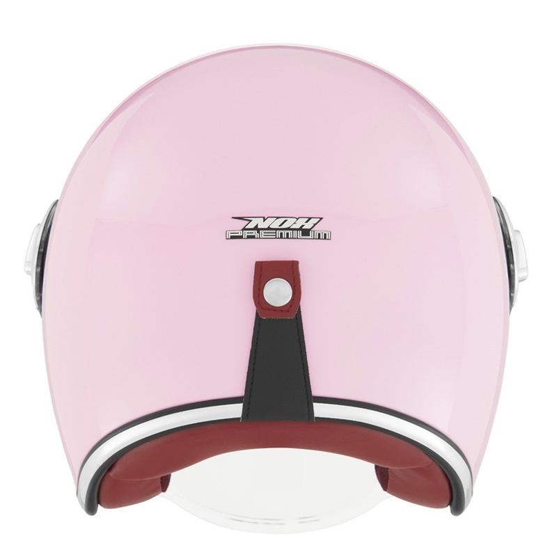 Åben motorcykelhjelm NOX PREMIUM Heritage pastelrosa