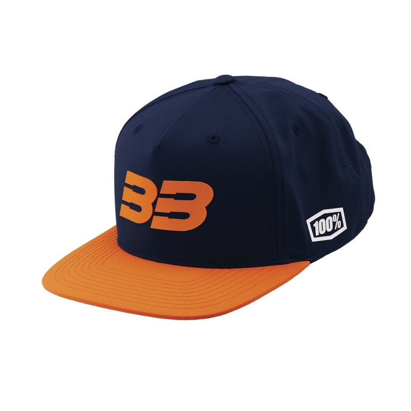 Kasket 100% BB33 Snapback blå-orange
