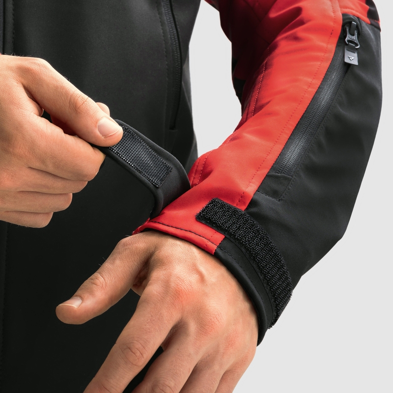 Rebelhorn Slash sort-rød softshell motorcykeljakke