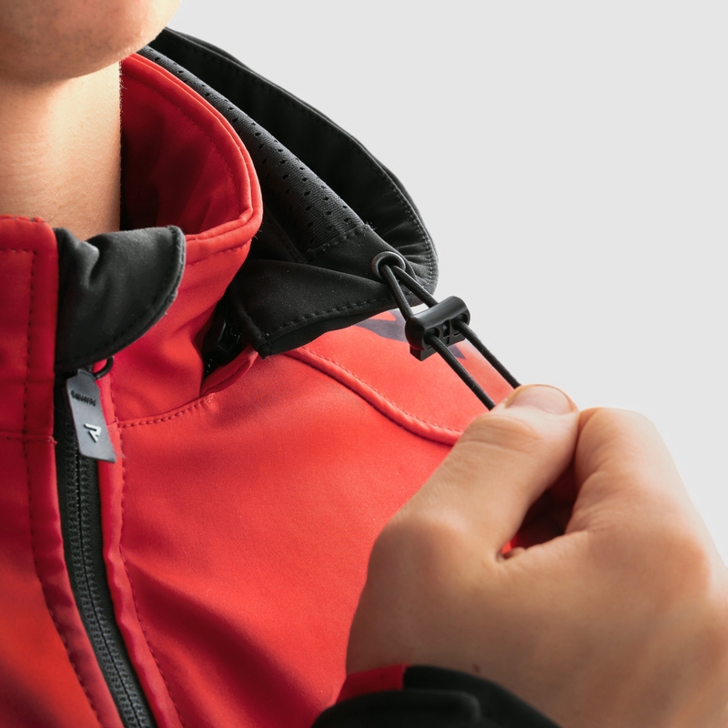 Rebelhorn Slash sort-rød softshell motorcykeljakke