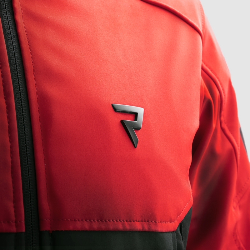 Rebelhorn Slash sort-rød softshell motorcykeljakke