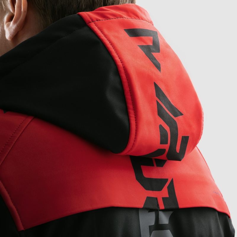 Rebelhorn Slash sort-rød softshell motorcykeljakke