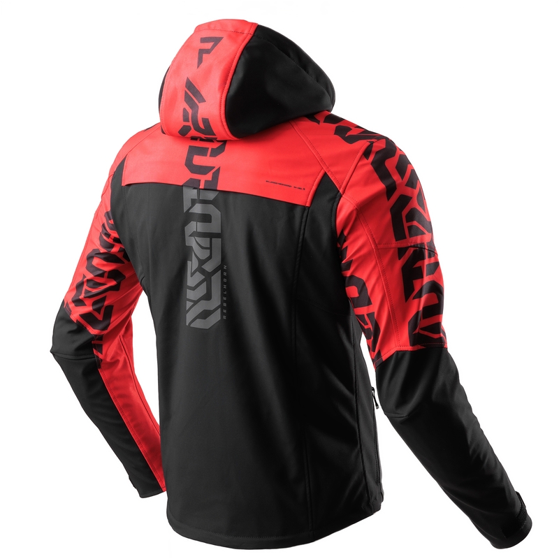Rebelhorn Slash sort-rød softshell motorcykeljakke
