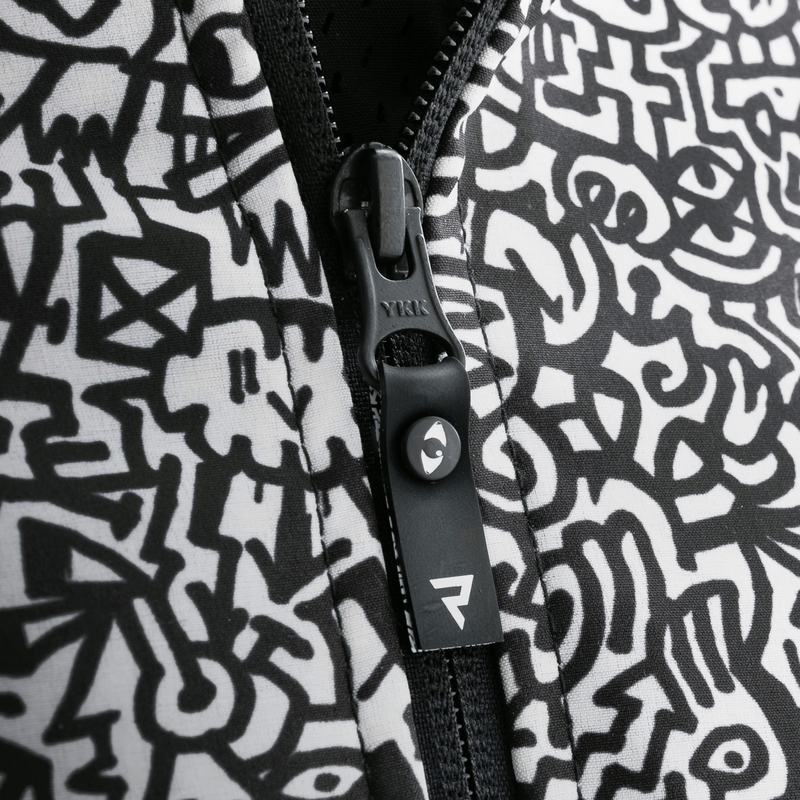 Softshell motorcykeljakke Rebelhorn Slash Noriaki sort og hvid