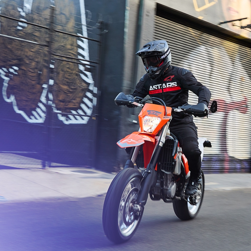 Alpinestars SMX Air sort-fluorrød motorcykeljakke