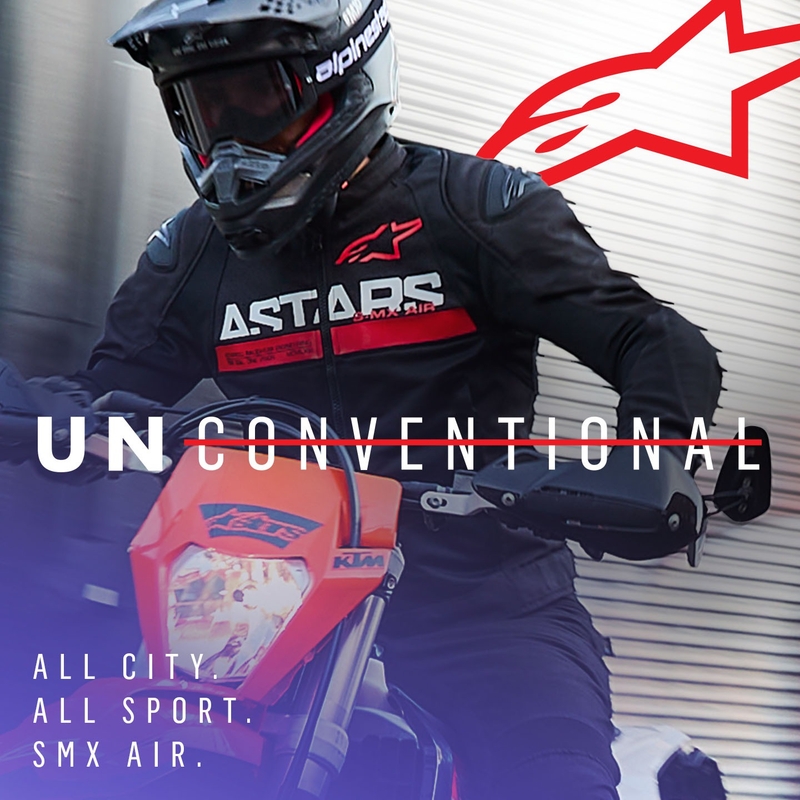 Alpinestars SMX Air sort-fluorrød motorcykeljakke