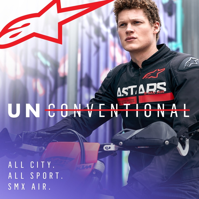 Alpinestars SMX Air sort-fluorrød motorcykeljakke