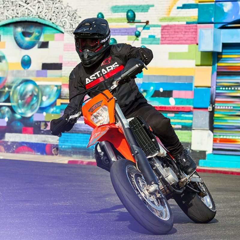 Alpinestars SMX Air sort-fluorrød motorcykeljakke