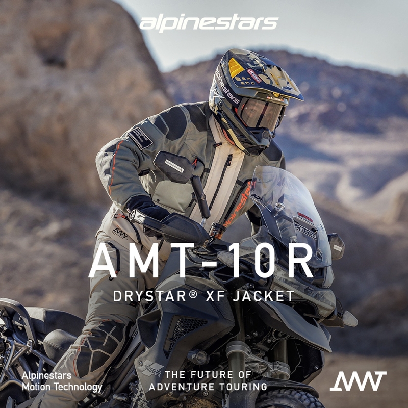 Alpinestars AMT-10R Drystar XF motorcykeljakke sand-sort-pink