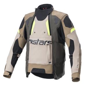 Alpinestars Halo Drystar khaki-beige-fluogul motorcykeljakke