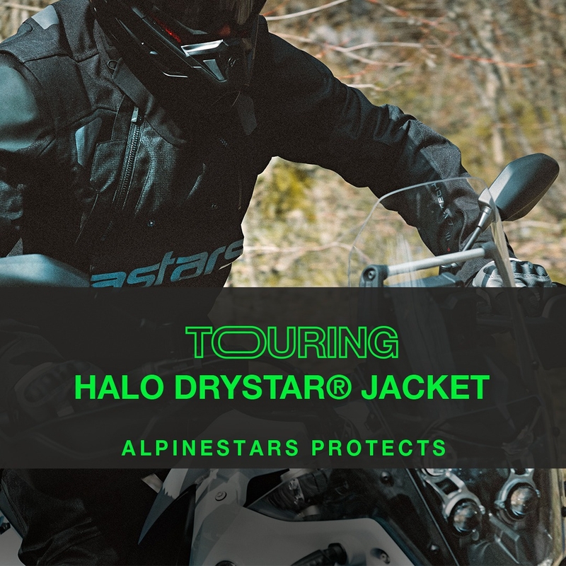 Alpinestars Halo Drystar khaki-beige-fluogul motorcykeljakke