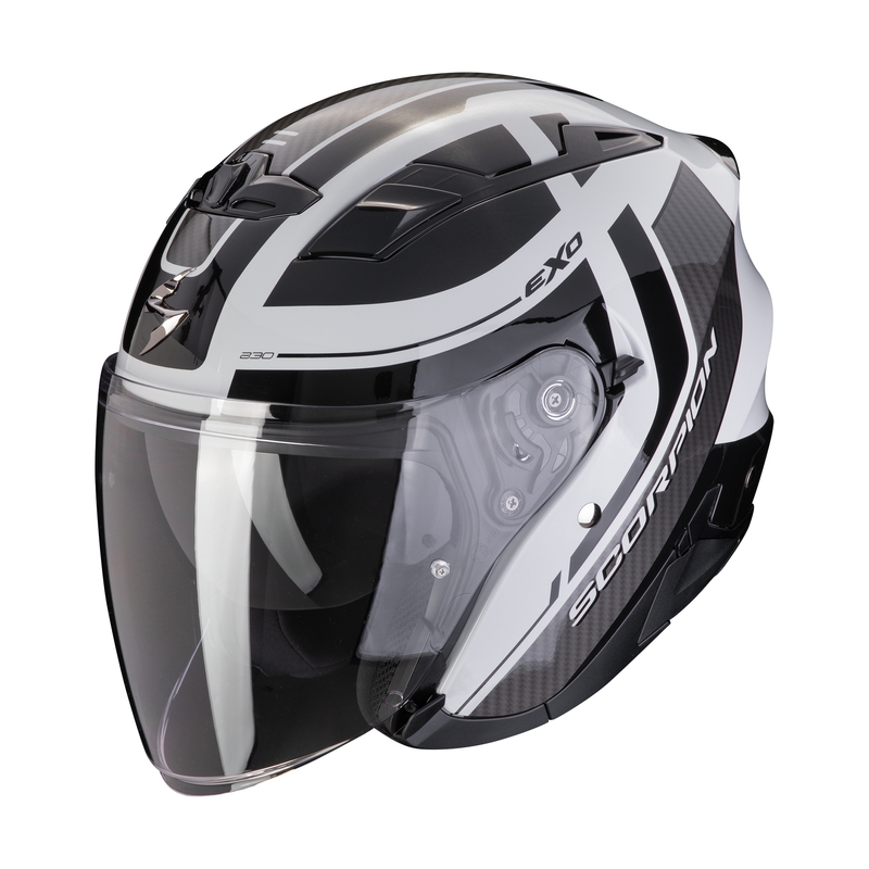 Åben motorcykelhjelm SCORPION EXO-230 PUL grå-sort udsalg