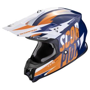 Motocrosshjelm Scorpion VX-16 EVO AIR Slanter blå-orange