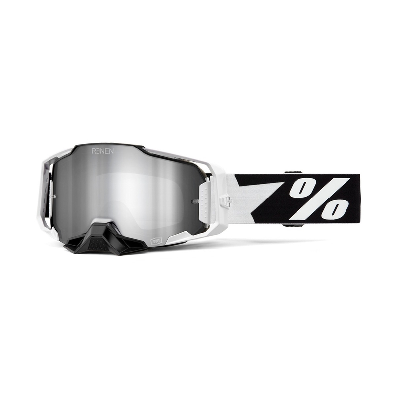 Motocrossbriller 100% - USA ARMEGA Renen sølv plexi