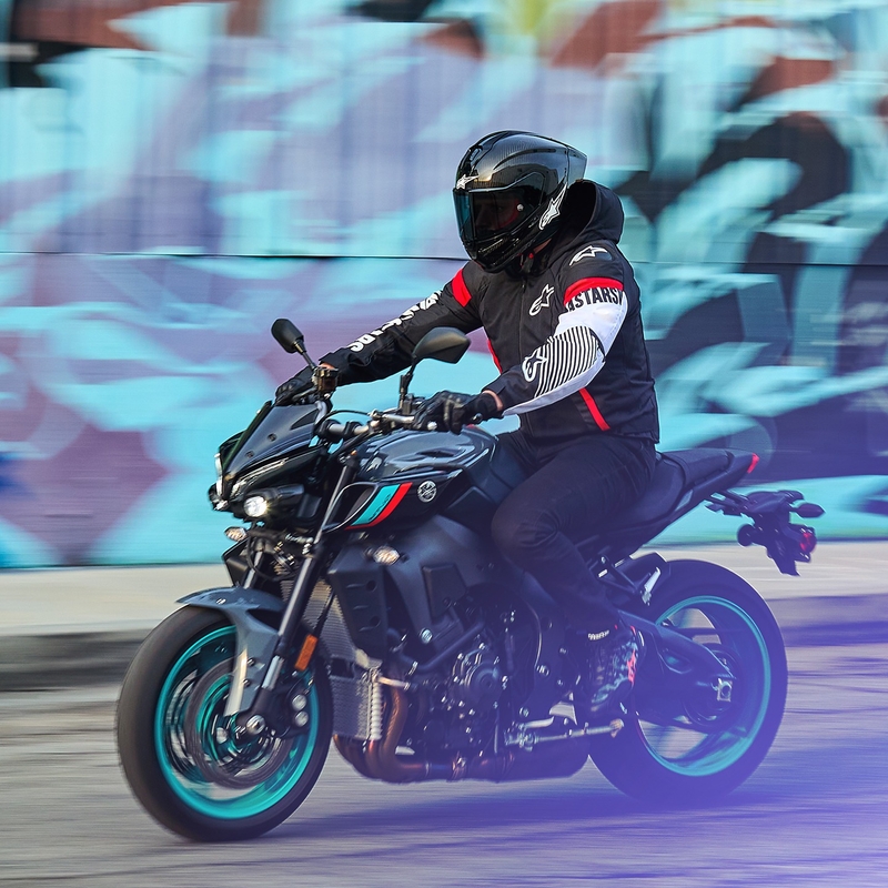 Alpinestars Zaca Air Vandtæt Motorcykeljakke Sort-Hvid-Fluo Rød